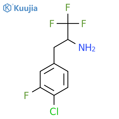 3-(4-chloro-3-fluorophenyl)-1,1,1-trifluoropropan-2-amine structure