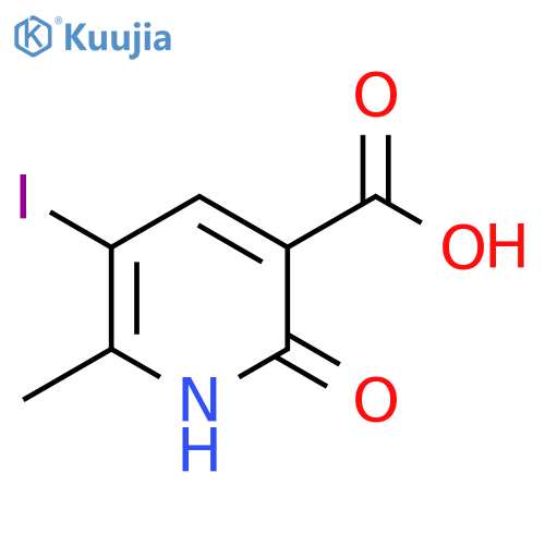 5-iodo-6-methyl-2-oxo-1,2-dihydropyridine-3-carboxylic acid structure