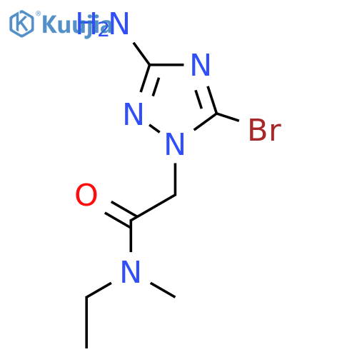 2-(3-amino-5-bromo-1H-1,2,4-triazol-1-yl)-N-ethyl-N-methylacetamide structure