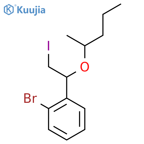 1-bromo-2-2-iodo-1-(pentan-2-yloxy)ethylbenzene structure