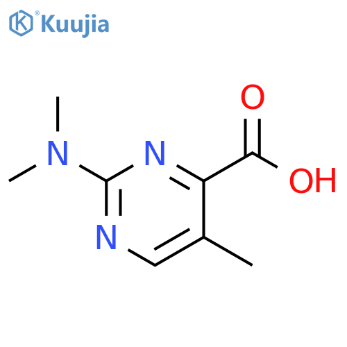 4-Pyrimidinecarboxylic acid, 2-(dimethylamino)-5-methyl- structure