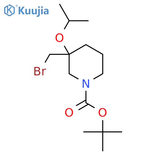 tert-butyl 3-(bromomethyl)-3-(propan-2-yloxy)piperidine-1-carboxylate structure