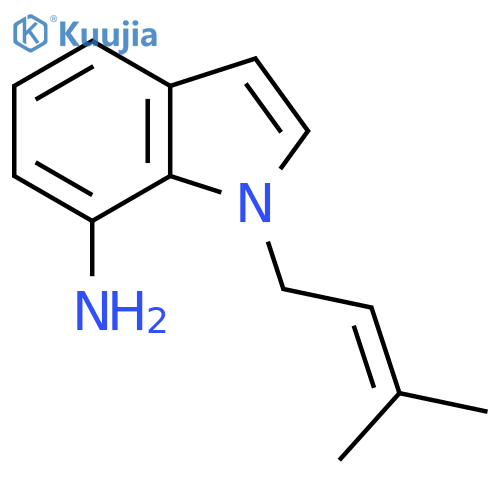 1-(3-methylbut-2-en-1-yl)-1H-indol-7-amine structure