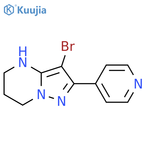 4-{3-bromo-4H,5H,6H,7H-pyrazolo1,5-apyrimidin-2-yl}pyridine structure