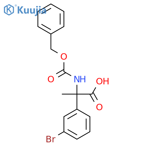 2-{(benzyloxy)carbonylamino}-2-(3-bromophenyl)propanoic acid structure