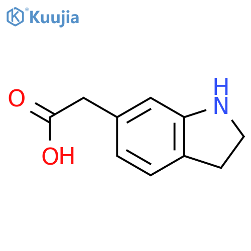 2-(2,3-dihydro-1H-indol-6-yl)acetic acid structure