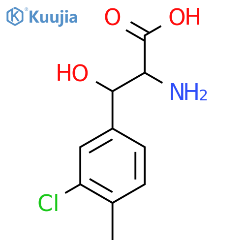 2-amino-3-(3-chloro-4-methylphenyl)-3-hydroxypropanoic acid structure