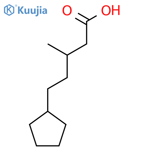 5-Cyclopentyl-3-methylpentanoic acid structure
