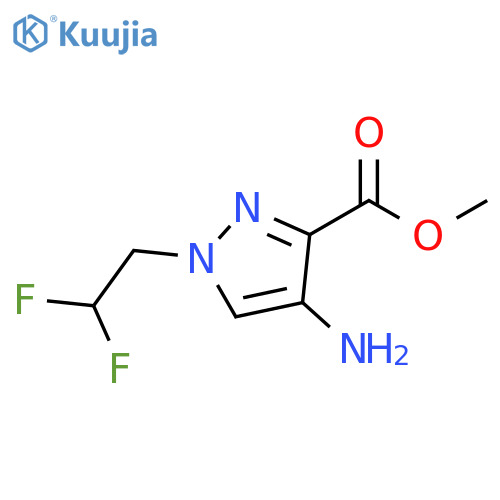 methyl 4-amino-1-(2,2-difluoroethyl)-1H-pyrazole-3-carboxylate structure
