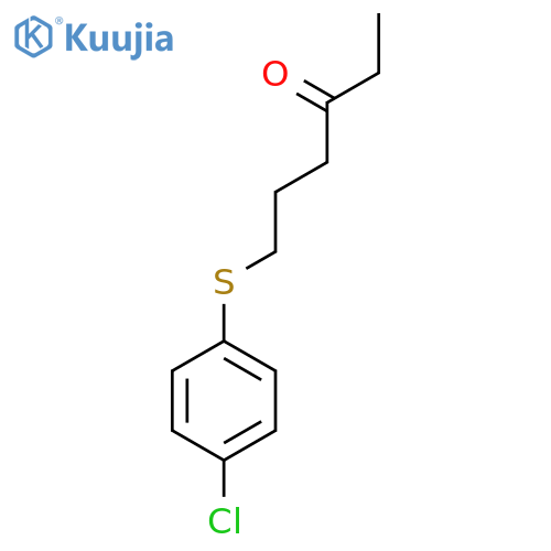 6-[(4-Chlorophenyl)sulfanyl]hexan-3-one structure