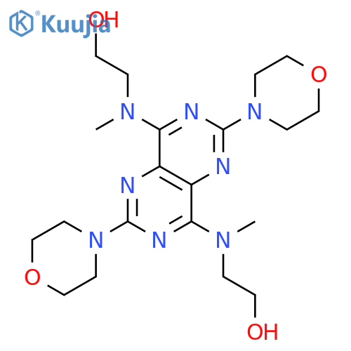 Ethanol,2,2'-[(2,6-di-4-morpholinylpyrimido[5,4-d]pyrimidine-4,8-diyl)bis(methylimino)]bis-(9CI) structure