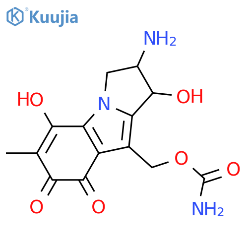 1H-Pyrrolo[1,2-a]indole-5,8-dione,2-amino-9-[[(aminocarbonyl)oxy]methyl]-2,3-dihydro-1,7-dihydroxy-6-methyl- structure