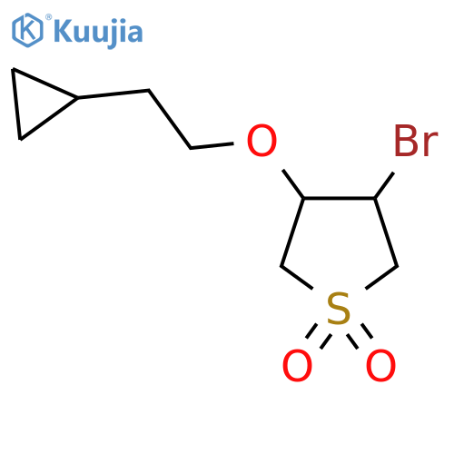 3-bromo-4-(2-cyclopropylethoxy)-1lambda6-thiolane-1,1-dione structure