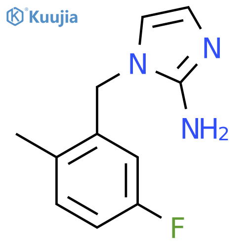 1-(5-fluoro-2-methylphenyl)methyl-1H-imidazol-2-amine structure
