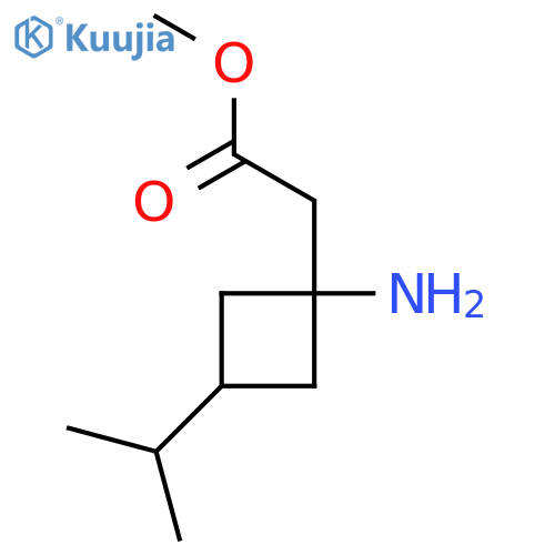 methyl 2-1-amino-3-(propan-2-yl)cyclobutylacetate structure