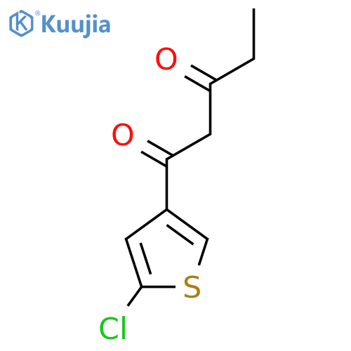 1-(5-chlorothiophen-3-yl)pentane-1,3-dione structure