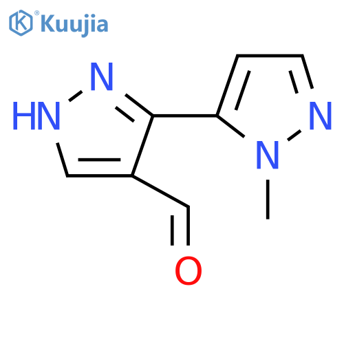 3-(1-methyl-1H-pyrazol-5-yl)-1H-pyrazole-4-carbaldehyde structure