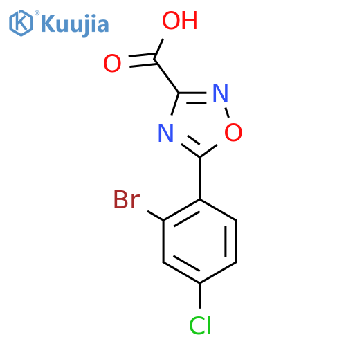 5-(2-Bromo-4-chlorophenyl)-1,2,4-oxadiazole-3-carboxylic acid structure
