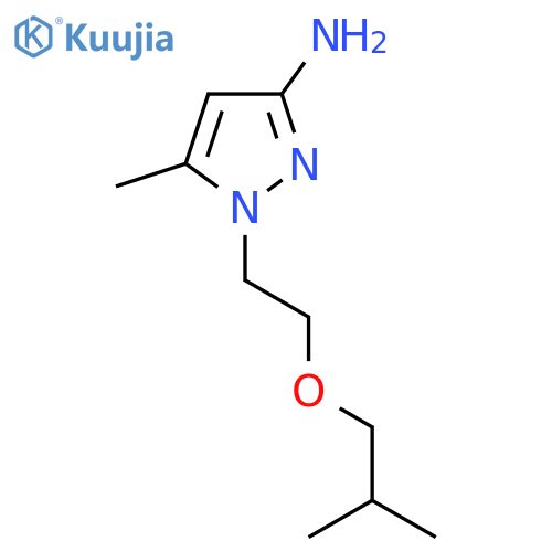 5-methyl-1-2-(2-methylpropoxy)ethyl-1H-pyrazol-3-amine structure