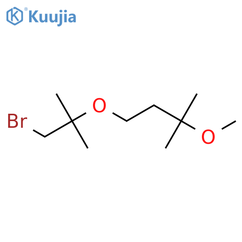1-(1-bromo-2-methylpropan-2-yl)oxy-3-methoxy-3-methylbutane structure