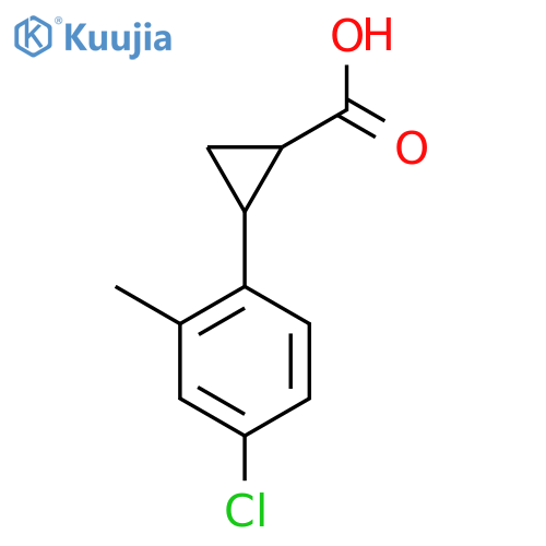 2-(4-chloro-2-methylphenyl)cyclopropane-1-carboxylic acid structure