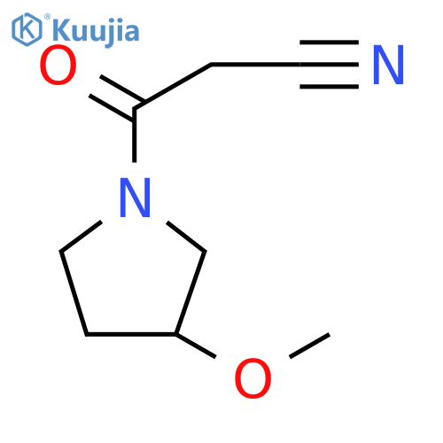 3-(3-methoxypyrrolidin-1-yl)-3-oxopropanenitrile structure