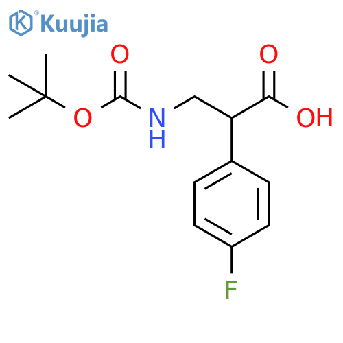 3-{(tert-Butoxy)carbonylamino}-2-(4-fluorophenyl)propanoic Acid structure