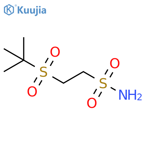 2-(2-methylpropane-2-sulfonyl)ethane-1-sulfonamide structure
