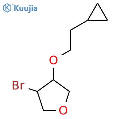 3-bromo-4-(2-cyclopropylethoxy)oxolane structure
