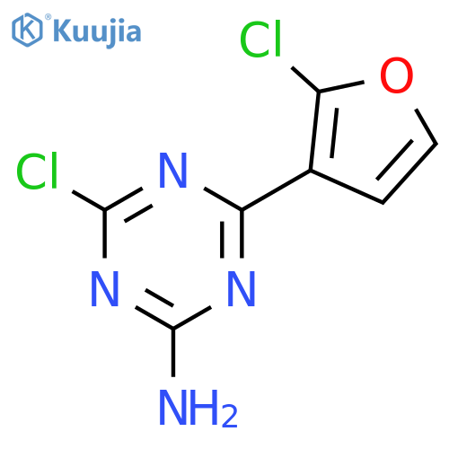 1,3,5-Triazin-2-amine, 4-chloro-6-(2-chloro-3-furanyl)- structure
