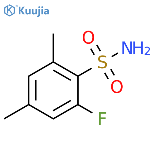 2-fluoro-4,6-dimethylbenzene-1-sulfonamide structure