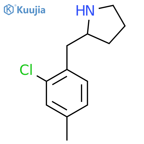 2-(2-chloro-4-methylphenyl)methylpyrrolidine structure