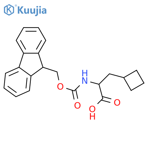3-cyclobutyl-2-({[(9H-fluoren-9-yl)methoxy]carbonyl}amino)propanoic acid structure