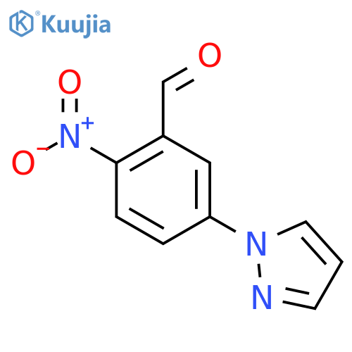 2-nitro-5-(1H-pyrazol-1-yl)benzaldehyde structure