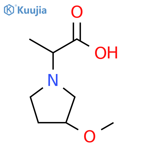 2-(3-methoxypyrrolidin-1-yl)propanoic acid structure