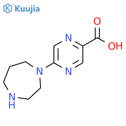 2-Pyrazinecarboxylic acid, 5-(hexahydro-1H-1,4-diazepin-1-yl)- structure