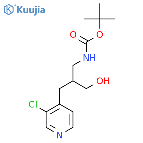 tert-butyl N-{2-[(3-chloropyridin-4-yl)methyl]-3-hydroxypropyl}carbamate structure