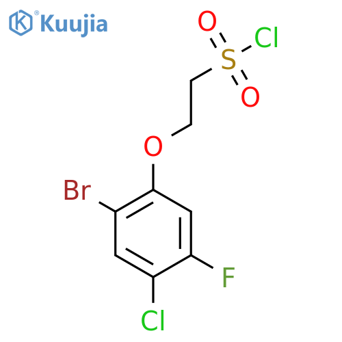 2-(2-bromo-4-chloro-5-fluorophenoxy)ethane-1-sulfonyl chloride structure
