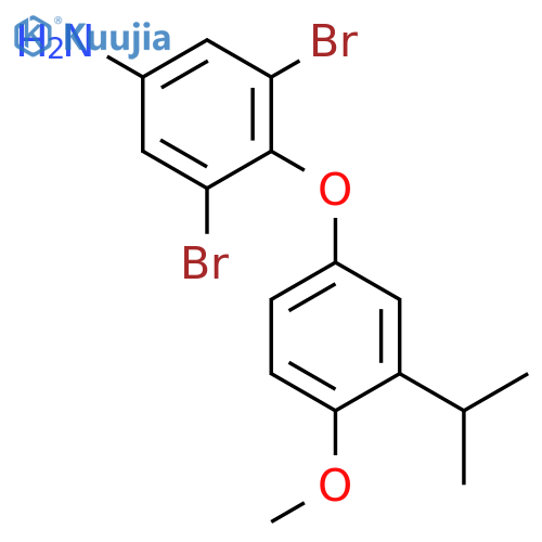 Benzenamine, 3,5-dibromo-4-[4-methoxy-3-(1-methylethyl)phenoxy]- structure