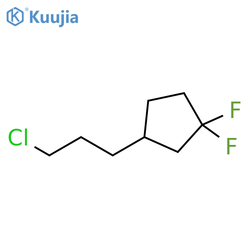 Cyclopentane, 3-(3-chloropropyl)-1,1-difluoro- structure