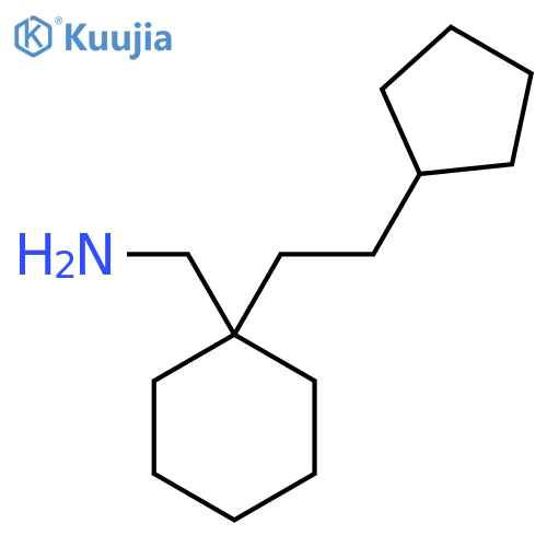 1-(2-cyclopentylethyl)cyclohexylmethanamine structure