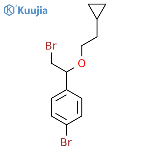 1-bromo-4-2-bromo-1-(2-cyclopropylethoxy)ethylbenzene structure