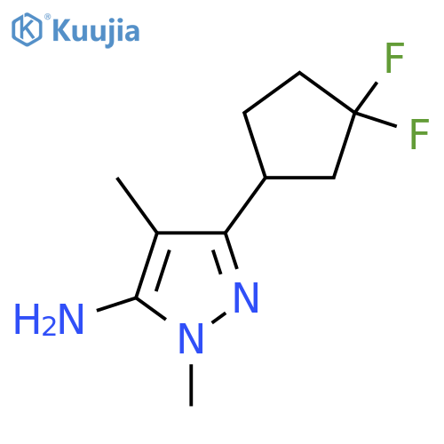 3-(3,3-difluorocyclopentyl)-1,4-dimethyl-1H-pyrazol-5-amine structure