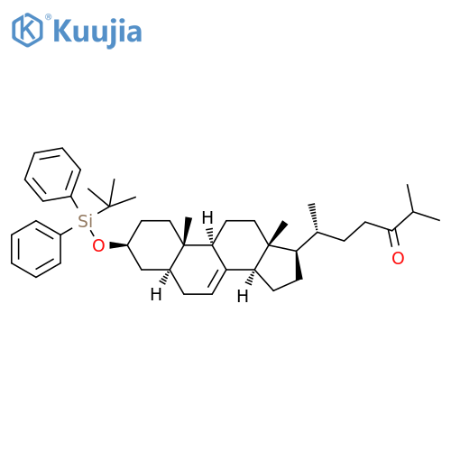 (3b,5a)-3-(1,1-Dimethylethyl)diphenylsilyloxy-cholest-7-en-24-one structure