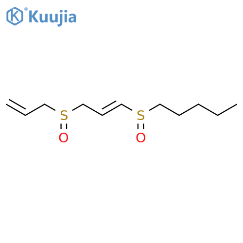1-[(E)-3-prop-2-enylsulfinylprop-1-enyl]sulfinylpentane structure