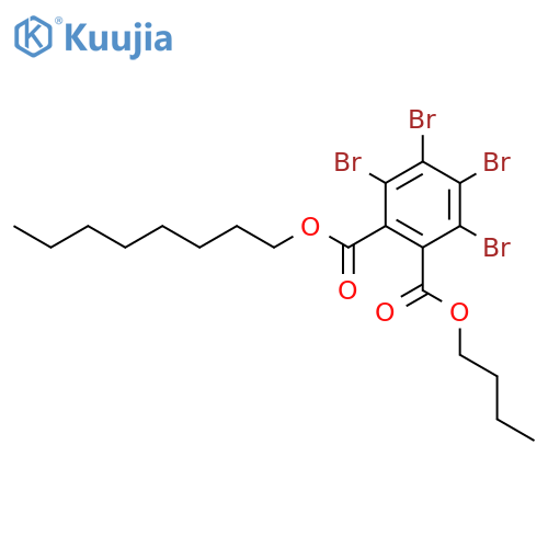 1,2-Benzenedicarboxylic acid, 3,4,5,6-tetrabromo-, butyl octyl ester structure