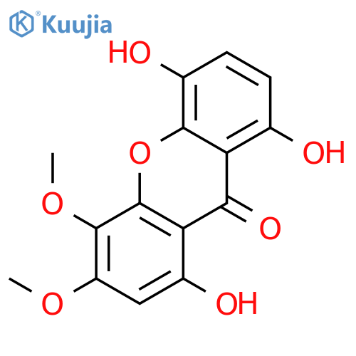9H-Xanthen-9-one, 1,5,8-trihydroxy-3,4-dimethoxy- structure