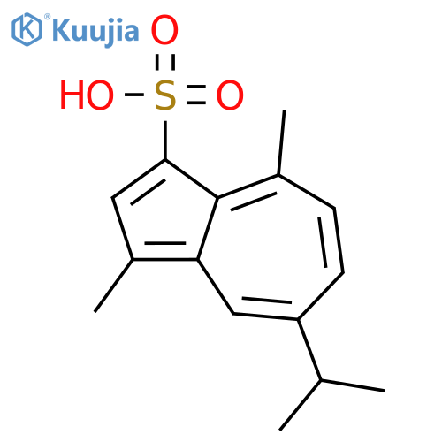 3,8-dimethyl-5-(propan-2-yl)azulene-1-sulfonic acid structure