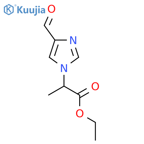 ethyl 2-(4-formyl-1H-imidazol-1-yl)propanoate structure