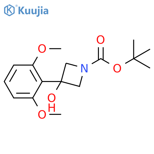 tert-butyl 3-(2,6-dimethoxyphenyl)-3-hydroxyazetidine-1-carboxylate structure